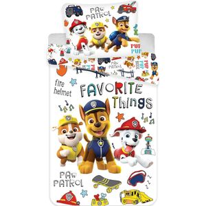 PAW Patrol Dekbedovertrek, Favorite Things - Eenpersoons - 140 x 200 cm - Katoen