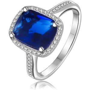 Juwelier Zwartevalk - Zilveren (gerhodineerd) damesring met zirkonia 21.155-B/16½-