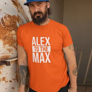 Oranje Koningsdag T-Shirt Alex to the Max (HEREN - MAAT XL) | Oranje kleding & shirts