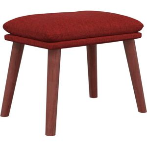vidaXL - Voetenbank - 45x29,5x35 - cm - stof - wijnrood