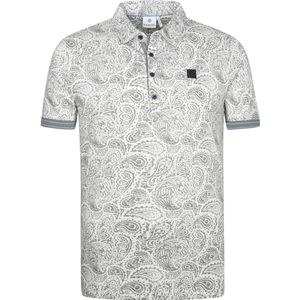 Blue Industry - M25 Polo Paisley Groen - Modern-fit - Heren Poloshirt Maat XL