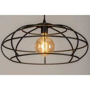 Lumidora Hanglamp 73321 - EGOR - E27 - Zwart - Metaal - ⌀ 52 cm