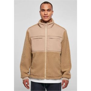 Urban Classics - Patched Sherpa Jacket - S - Beige