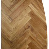 HSM Collection Ovaal Tafelblad Visgraat 220cm Naturel Eiken