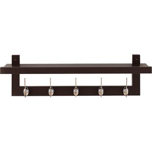 ApexArte® Wandkapstok met Hoedenplank - Kapstok - Wandplank - Zwart