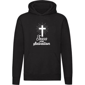 Jesus is my Salvation | Unisex | Trui | Sweater | Hoodie | Capuchon | Zwart | Jezus is mijn redding | Messias | Christen | Christendom | Evangelie | Nieuwe Testament | God