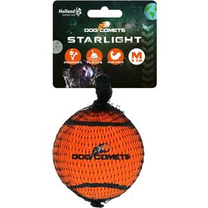 Dog Comets Starlight - Ø6 cm - Hondenspeelgoed - Hondenbal - Stuiterende tennisbal - Drijvend - Oranje