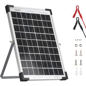 10W Zonnepaneel 12V - Trickle Charger voor Batterij Onderhoud - Geschikt voor Auto, Motorfiets, Boot, ATV, RV