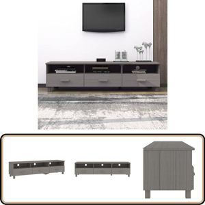vidaXL Tv-meubel HAMAR - 158x40x40 cm - Lichtgrijs Tv Meubel - Houten Tv Kast - Tv Stand - Salontafel - Living Room Furniture