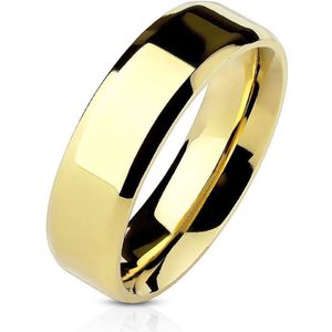 Ringen Dames - Ringen Vrouwen - Ring Dames - Ringen Mannen - Goudkleurig - Heren Ring - Ring - Afgeronde Hoek - Bevelo