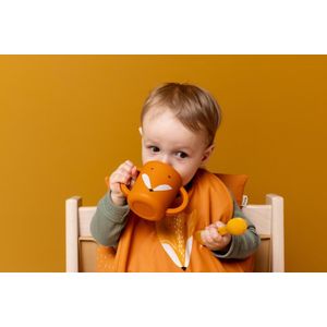 Trixie Tuitbeker - Mr. Fox - Drinkbeker voor Baby - Antilek Beker - Voor baby's vanaf 4 maanden - van Siliconen - Geschikt voor de Vaatwasser