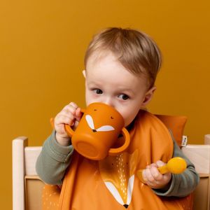 Trixie Tuitbeker - Mr. Fox - Drinkbeker voor Baby - Antilek Beker - Voor baby's vanaf 4 maanden - van Siliconen - Geschikt voor de Vaatwasser