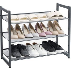 schoenenrek - planken, schoenenstandaard, hoog / schoenenorganizer ruimtebesparend, multifunctioneel, 30,7D x 74W x 125,6H centimeter