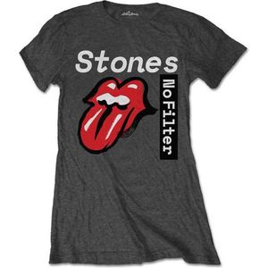 The Rolling Stones - No Filter Text Dames T-shirt - 2XL - Grijs