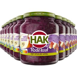 HAK Rode Kool Appel OPP - Tray 12x370 gram - Beste uit de Test Consumentenbond 2023 - Vegan - Plantaardig - Vegetarisch - Gemaksgroenten - Groenteconserven