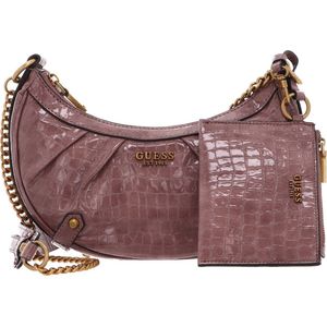 GUESS Schoudertas Clelia Crossbody Top Zip Bag Rosewood Oud roze