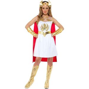 Smiffy's - She-Ra Kostuum - Power Prinses Superheld She-Ra - Vrouw - Rood, Wit / Beige, Goud - Medium - Carnavalskleding - Verkleedkleding