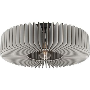 EGLO Palombaia Plafondlamp - E27 - Ø 50 cm - Grijs/Zwart - Hout/Staal