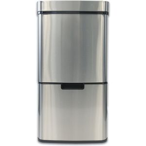 casa pura Prullenbak - Dirk - Infrarood Sensor - Vuilnisbak - Afvalbak voor keuken - Hygiënisch - 72 Liter
