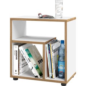 VCM - Zeito - Houten Bijzettafel - Houtstructuur Reproductie - Hoogte 55 cm