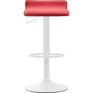 Clp Dyn V2 Barkruk - Kunstleer - rood - Wit