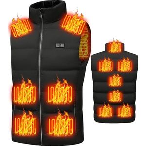 Verwarmde Bodywarmer - Heated Vest - Elektrische Bodywarmer - Wasbaar - Oplaadbaar - Heren - Maat XL - Zwart