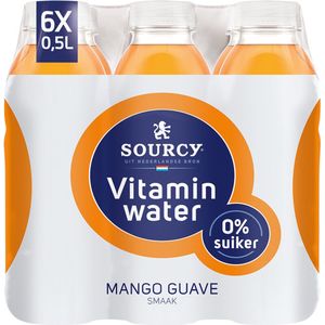 Water sourcy vitamin mango/guave fles 0.5l | Krimp a 6 fles | 6 stuks