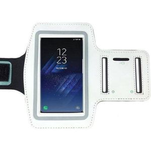 Pearlycase Sportband Hardloop armband Wit hoesje Geschikt voor Samsung Galaxy S10
