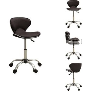 vidaXL Werkkruk - Werkkrukken - Stoel - Stoelen - Salonkruk kunstleer bruin