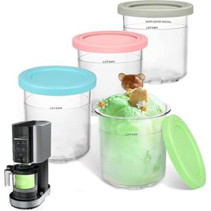 Set van 4 Creami containers voor Ninja NC299AMZ NC300s-serie - romig ijsglas BPA-vrij