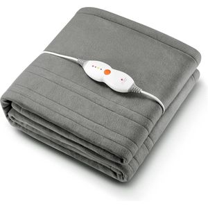 Zachte elektrische deken met 4 warmtestanden en automatische uitschakeling - 130 x 180 cm, machinewasbaar en snel opwarmend