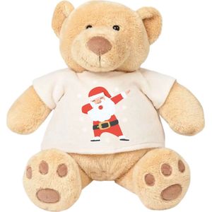 Pluche Beer Kerstman DAB - Kerst - Grappig - Kerstkado - Knuffel - Kado