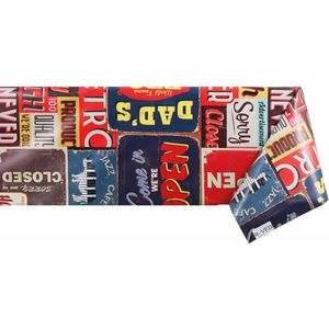 Raved Tafelzeil Retro Borden  140 cm x  280 cm - PVC - Afwasbaar