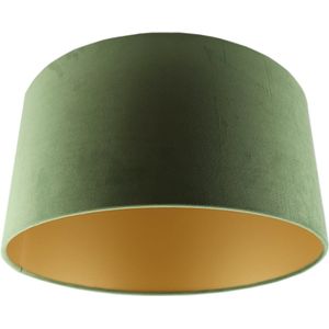 Olijfgroene/Gouden Velours Lampenkap Milen - 40 cm