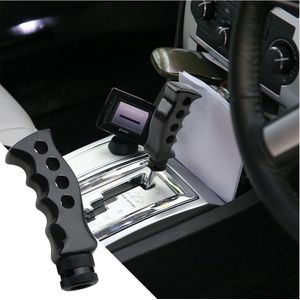 Auto grip mes handvat versnelling - handmatige en automatische transmissie auto versnellingspook knop met adapter, schroeven en sleutel - interieur auto versnellingshendel schakelhendel (zwart) .