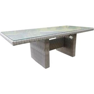 Menorca dining tuintafel 220x100xH75 cm wit grijs