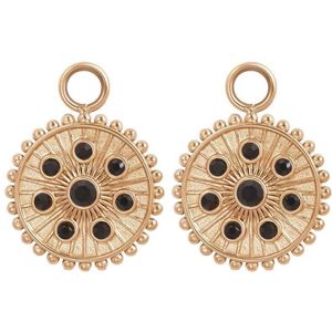iXXXi Jewelry-Midnight Black Diamond-Rosé goud-Dames Oorbellen-One-Size