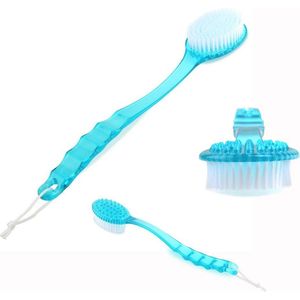 Lichaamsborstel met Lange Handgreep voor Douche en Peeling - Blauw