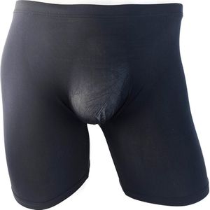 BamBella ® - Boxer short lang - Maat S/M - panty stof - Zwart Dun kant gaas stof Ondergoed