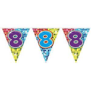 Mini vlaggenlijn 8 jaar Birthday Blocks