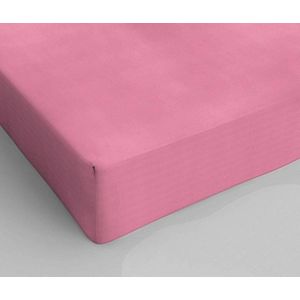 Hoogwaardige Katoen Extra Breed Hoeslaken Roze | 200x220 | Ademend En Zacht | Rondom Elastiek
