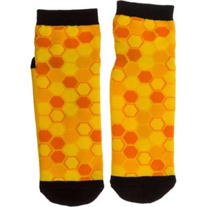 Bee Happy sokken - Vrolijk bijendesign - Maat 36-40 & Geel/Zwart - Vrolijke sokken - Comfortabele en kleurrijke bijensokken voor elke dag