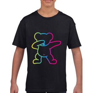 Dab T-Shirt - Kinder T-shirt - Zwart - Maat 122 /128 - Tshirt leeftijd 7 tot 8 jaar - Grappige afbeelding - Cadeau - Shirt cadeau - afbeelding - verjaardag -
