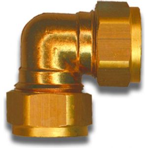 Calodar Klemkoppeling knie messing 22x22 mm