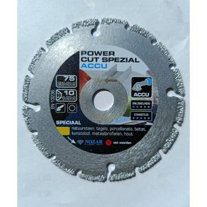 Nozar/Van Voorden Diamantzaagblad Power Cut Special accu 75mm asgat 10mm