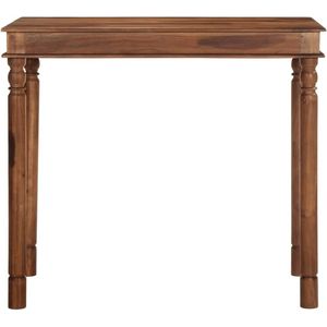 The Living Store Bartafel 120x60x107 cm massief acaciahout - Bartafel - Acacia Hout - Tuintafel - Lounge Tafel - Buitentuin