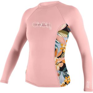 O'Neill Girls Premium Skins Long Sleeve Rash Vest - Peony /