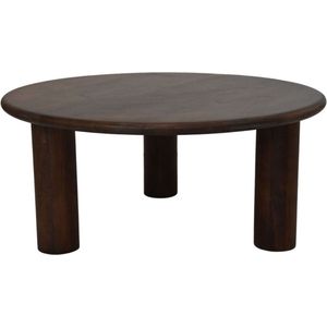 Salontafel rond - 80x80x35 - bruin - Mangohout