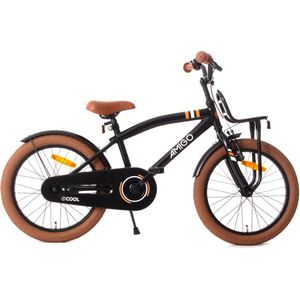 AMIGO 2Cool Jongensfiets 18 Inch - Kinderfiets voor 5 tot 7 Jaar - 105-120 cm - Zwart