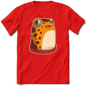Hello there T-Shirt Grappig | Dieren kikker Kleding Kado Heren / Dames | Animal Skateboard Cadeau shirt - Rood - XL